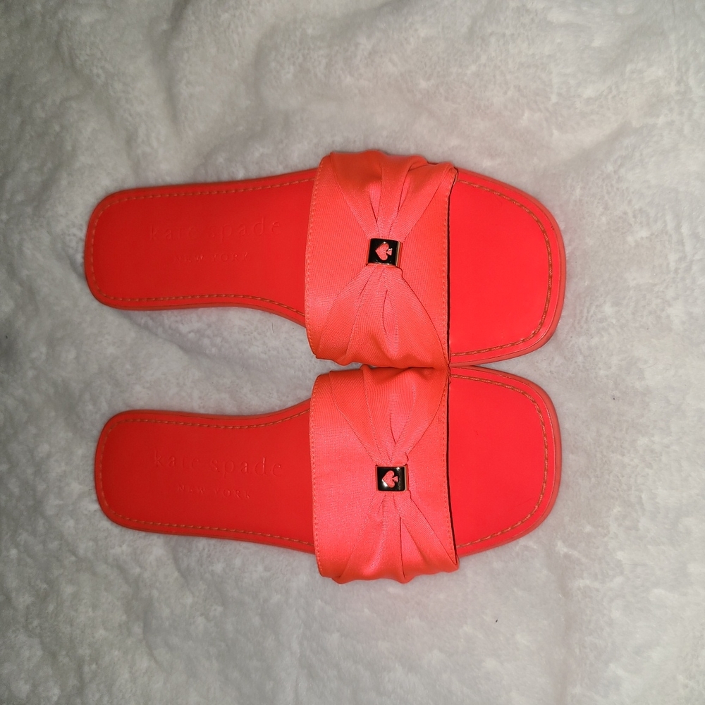 Kate Spade ♠️ Size 7 B Neon Orange  Sandals